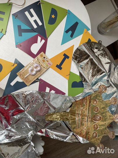 Шары 2 года, свечка 3, гирлянда на день рождение