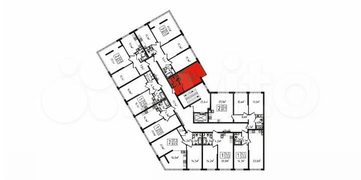 Квартира-студия, 25,6 м², 7/9 эт.