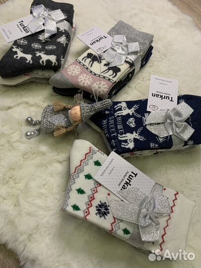 Новогодние носки женские
