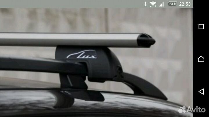 Багажник аэродинамика на рейлинги Lux (Люкс)