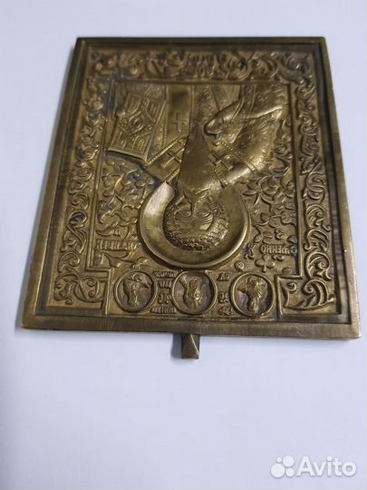 Меднолитая икона 