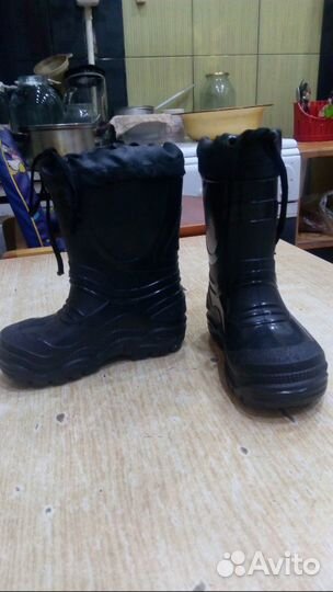 Резиновые сапоги с утеплением