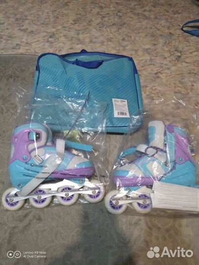 Роликовые коньки раздвижные размер 38-41