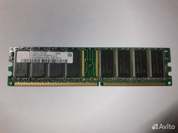 Оперативная память DDR1 512Мб Hynix