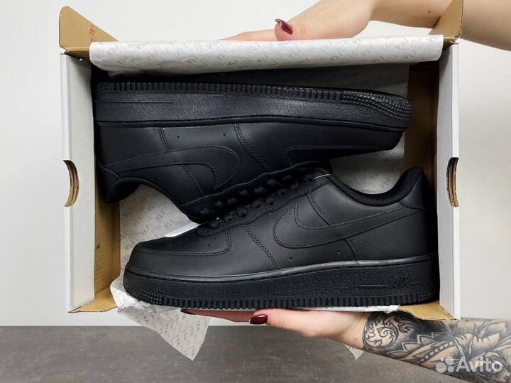 Кроссовки nike air force 1 черные