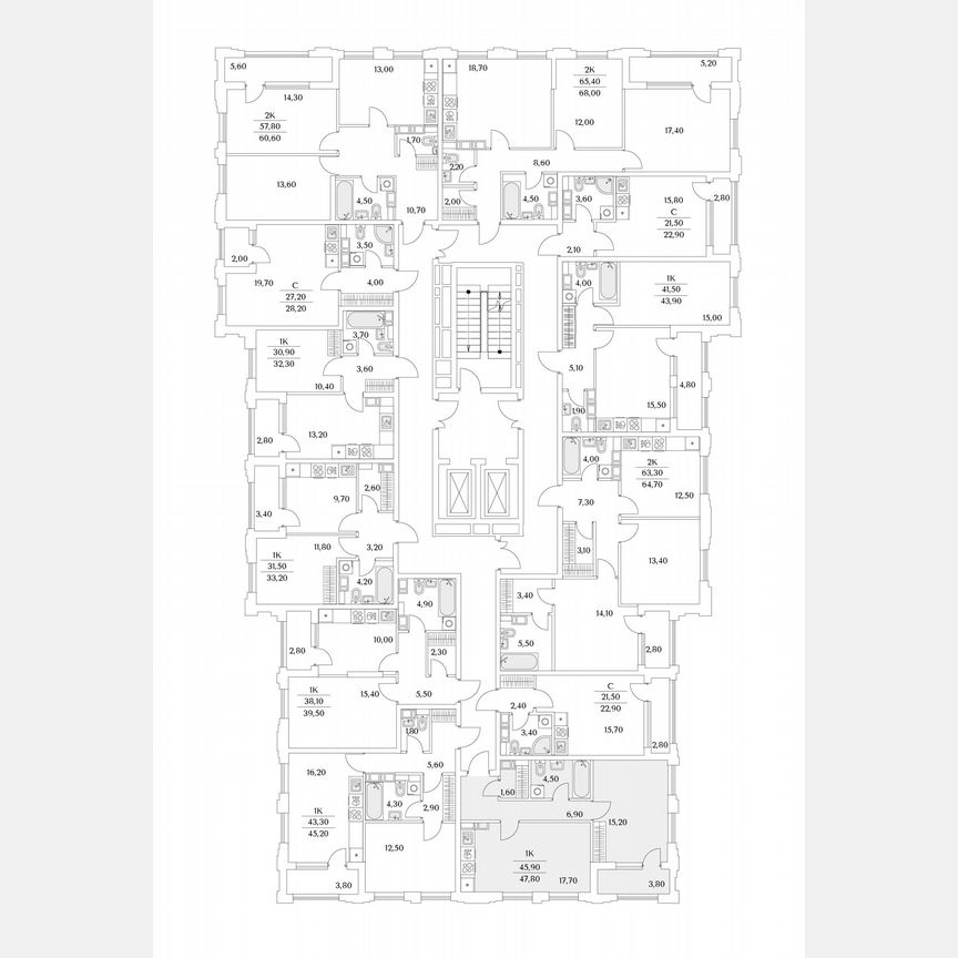 1-к. квартира, 47,8 м², 4/13 эт.