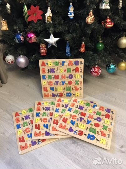 Деревянный алфавит/азбука для детей