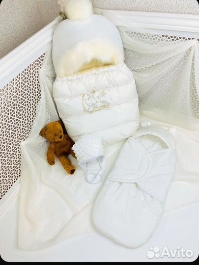 Конверт для новорожденного на выписку зима