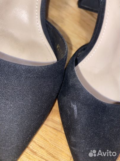 Туфли женские на каблуке черные