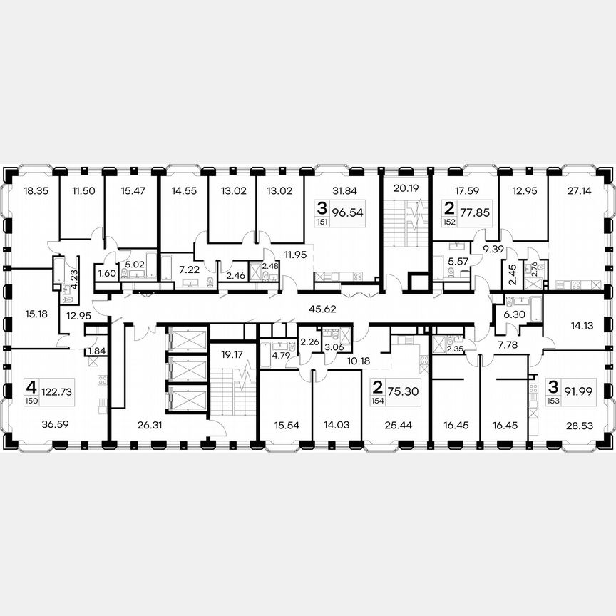 2-к. апартаменты, 78,9 м², 15/21 эт.