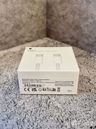 Провод iPhone 15/16 USB-C/USB-C 2m 240w плетёный