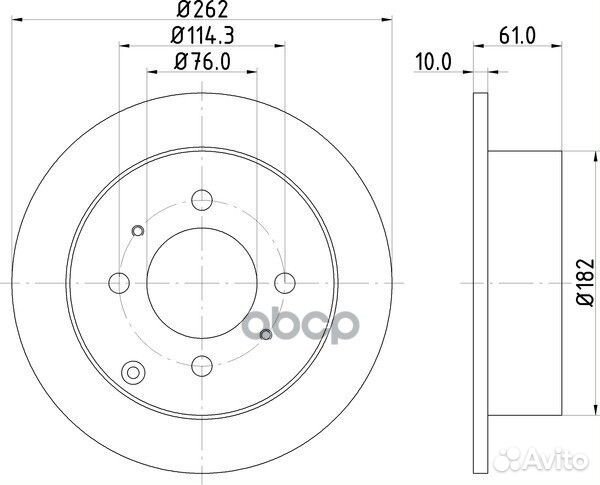 Диск тормозной зад ND6005 nisshinbo