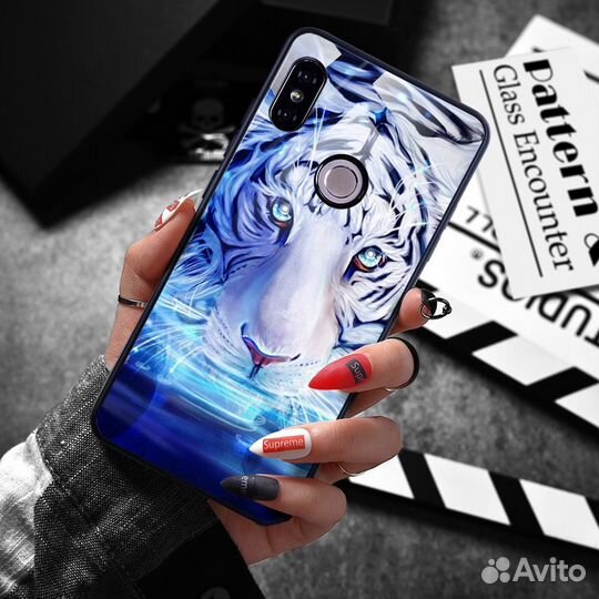 Чехол Xiaomi Redmi 4x Силикон Белый тигр