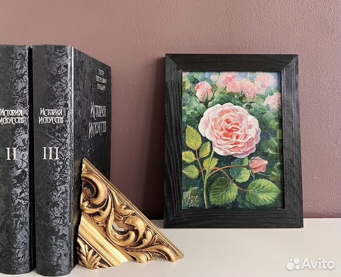 Картина маслом «Чайные розы»