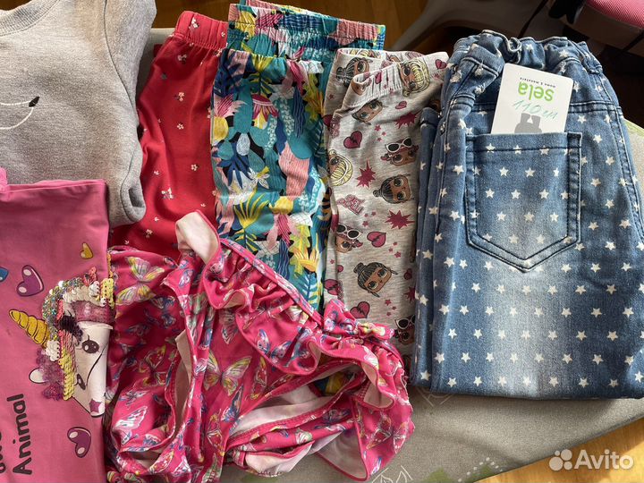 Вещи пакетом на девочку 110 см