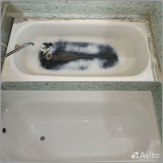 Реставрация ванн жидким акрилом /литьевым мрамором