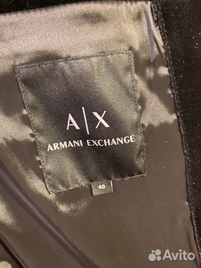 Бархатный пиджак armani exchange