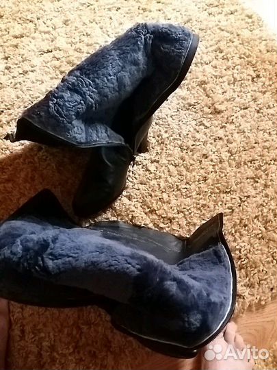 Ботфорты кожаные