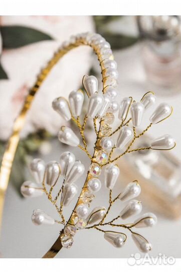 Ободок ручной работы свадебный