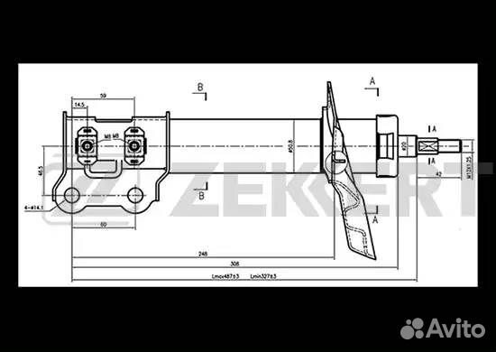 Амортизатор передний левый sg-6321