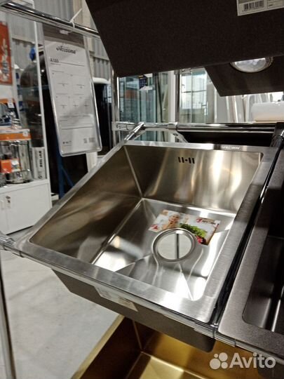 Мойка из нержавейки врезная 3 мм 44х44 aflorn