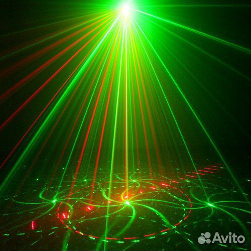 Светомузыка Лазер 2 цвета. лазерный проектор