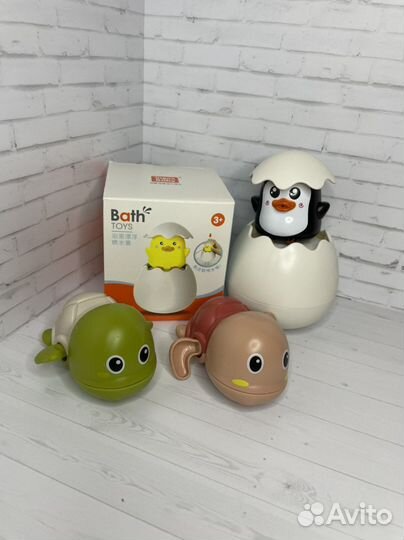 Игрушки для ванной, заводные черепашки, яйцо