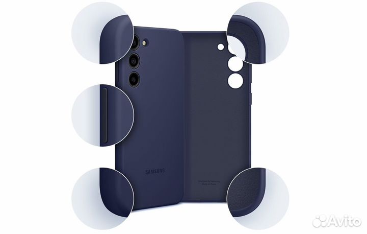 Оригинал Samsung Silicone Case Galaxy S23+ Синий