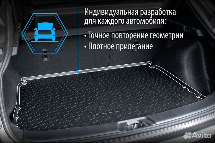 Коврик багажника VW Jetta VI седан 2010-2019