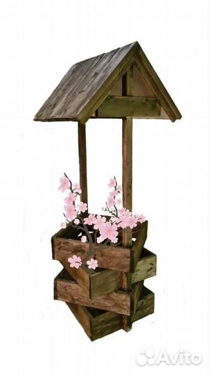 Кашпо из массива дерева для цветов