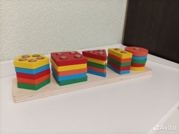 Развивающие игрушки деревянный сортер формы