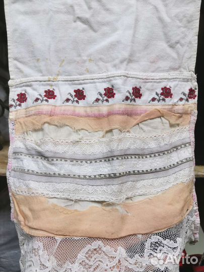 Рушник старинный Хлопок Вышивка Кружево