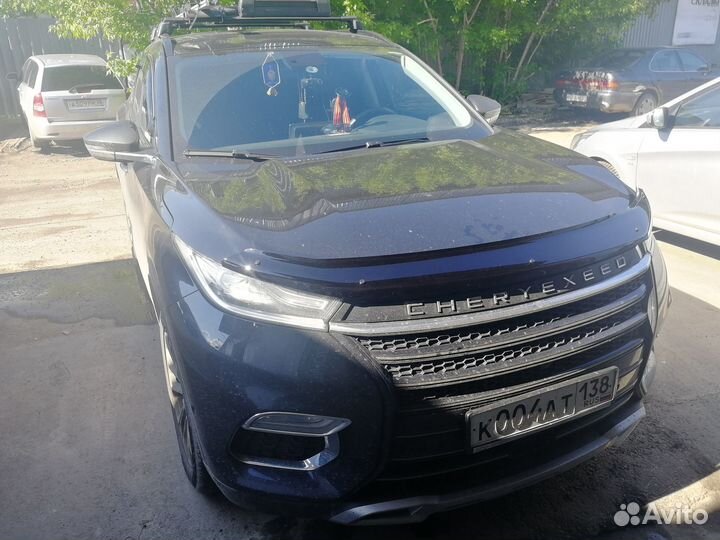 Дефлектор капота (Шелкография черная ) Exeed TXL