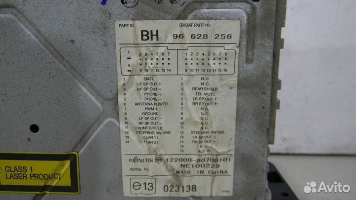 Магнитола Шевроле Aveo T200