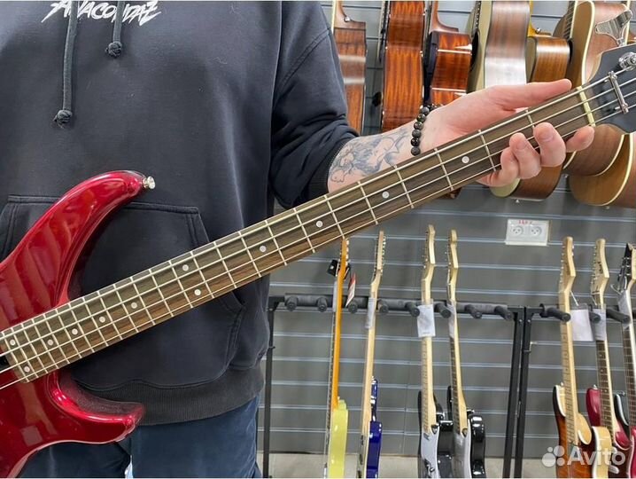 Yamaha trbx174-RM - Бас-гитара, красный металлик