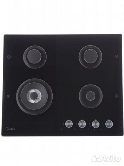 Газовая варочная панель 4 конфорки стекло