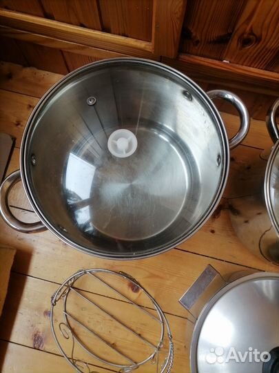 Посуда из нержавейки, эмаль