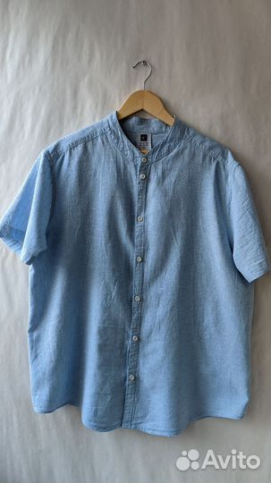 Льняная рубашка SU XXL кор рукав