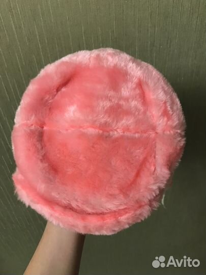 Шапка ушанка розовая россия