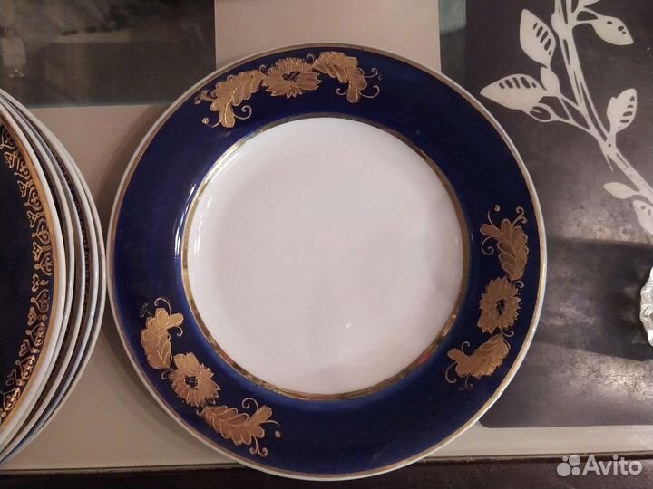 Тарелки кобальтовые СССР Барановка,Дулево