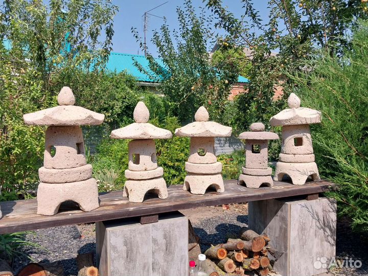 Фонарь японский для сада, ручная работа