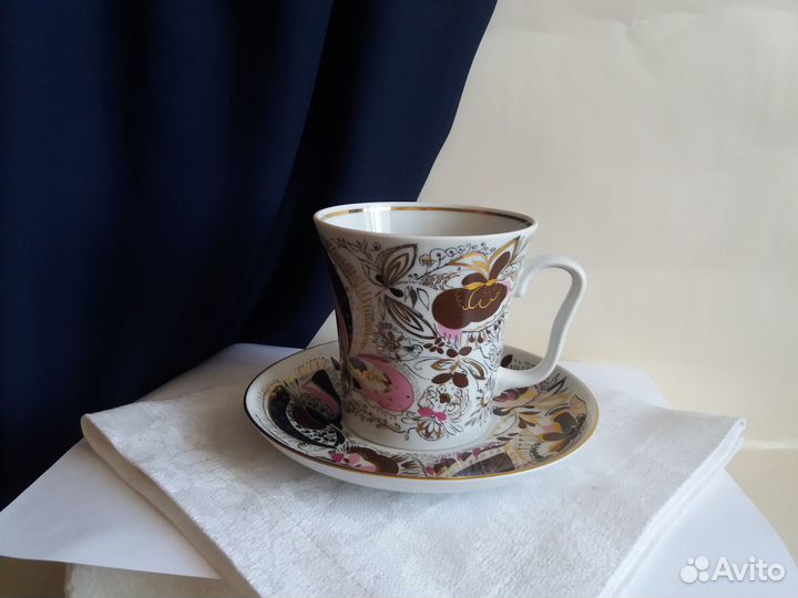 Бокал с блюдцем Ленинградский лфз