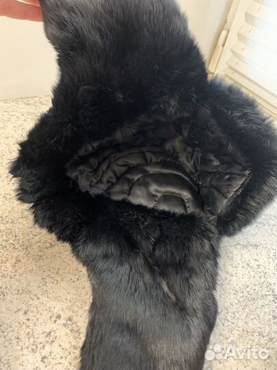 Детская зимняя меховая шапка ушанка 55-56