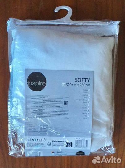 Тюль на ленте Inspire Softy 300х260 экрю