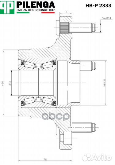 Ступица ford transit 06- зад. нагрузка на ось д