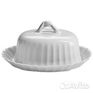 Масленка с крышкой «Тюльпан» Добрушский фарфоровый