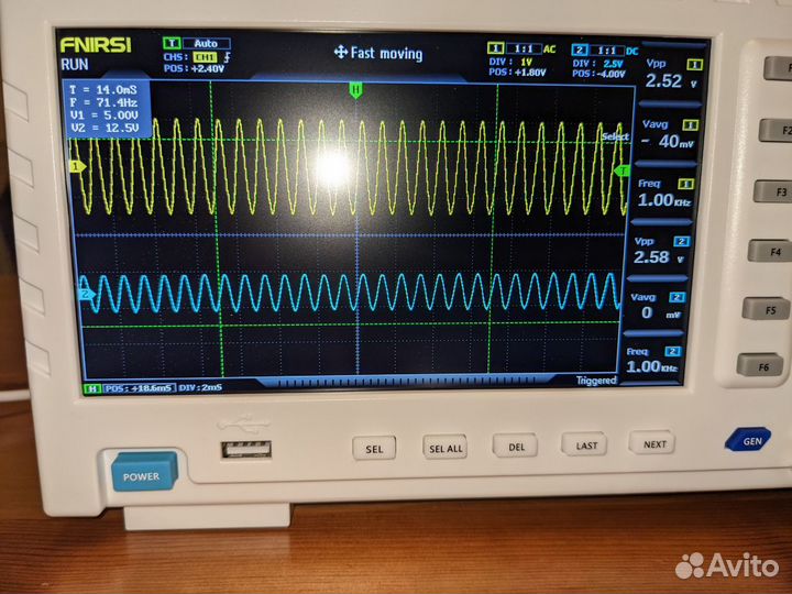 Осциллограф fnirsi 1014D с генератором