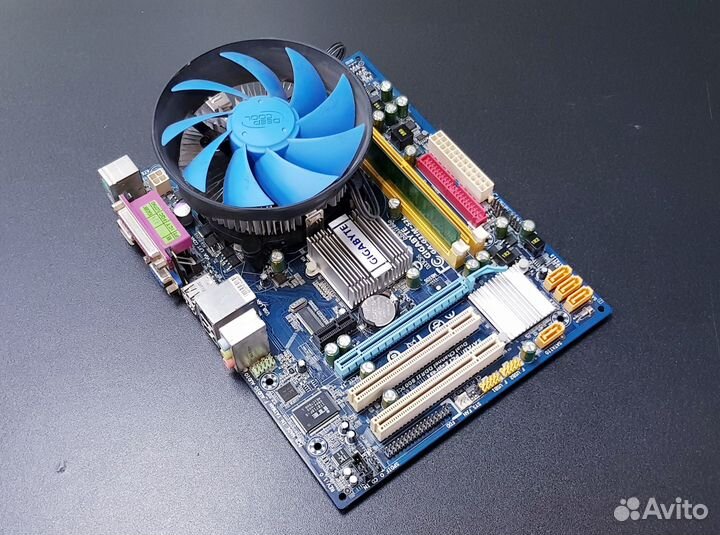 Мат. плата gigabyte GA-G41M-ES2L + Quad Q6600