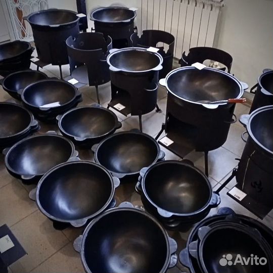 Казан чугунный 10л,12л,16л + печь + шумовка