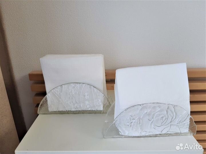 Салфетницы Muurla финское ледяное стекло винтаж